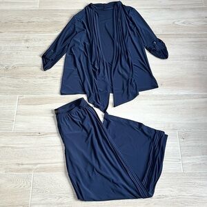 Picadilly 3 Piece Suit in Navy Blue Pants Jacket Tank Top